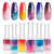 modelones Gel Nail Polish Set, 6 Colors Color Changing Valentine's Day Red Blue Purple Pink Neon Mood Temperature Change Gel Polish Set Soak Off DIY
