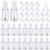 Irenare 20 Pcs 20ml Refillable Empty Nail Polish Bottles Plastic Nail Polish Container Empty Bottle with Mixing Marble Conservation Insert Brush Top,