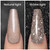 RARJSM Reflective Glitter Gel Polish,Flash Dimond Nude Brown Gel Nail Polish Winter Colors Sparkly Shiny U V L E D Curing Need Nailgel for Manicure D