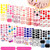 308 Pieces 14 Sheets Full Toe Wraps Adhesive Toenail Wraps Polish Stickers Adhesive Toe Nail DIY Glitter Manicure Decals with 2 Pieces Nail Files (Ar