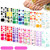 352 Full Toe Nail Wraps - 16 Sheets Glitter Toenail Polish Stickers with 2 Nail Files for DIY Manicure Decals (Fresh Style)