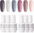 GELLEN Nude Grays Gel Nail Polish 6 Colors, Gel Polish Set for Nails, Soak Off Nail UV Gel Polish Manicure at Home Salon