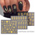 Flowers Nail Art Stickers Decal 3D Self-Adhesive Gold Flower Leaf Lace Nail Supplies Flower Nail Stickers Geometry Line Nail Designs for Women Girls