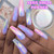 1Box Holographic Nail Powder Mermaid Nail Glitter Powder Pearl Shell Shimmer Powder Glimmer Dust Pretty Shimmer Laser Glitters Nail Art Decorations C