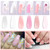 Makartt Poly Nail Gel Kit, 6 Pcs Clear Pink White Colors Builder for Extension Set, Long Lasting Hard Gel for Nails Strengther, All in One Nail Thick