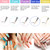 Mudder 10 Pieces Nail Art Brushes Set Fine Nail Liner Brushes for Gel Carving Painting Cleaning Drawing Design Acrylic French Tip Tool 3D, Colorful