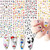 Cartoon Nail Art Stickers Cute Cartoon Nail Decals 3D Self-Adhesive Nail Art Supplies Designer Nail Stickers for Women Acrylic Nails Decoration Acces