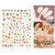 3D Thanksgiving Nail Art Stickers 6 Sheets Autumn Fall Nail Art Accessories Decals Self-Adhesive Maple Leaf Pumpkin Turkey Designs Sticker for Women