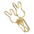 Rabbit Paper Clips, 20 Pieces Gold Easter Bunny Bookmarks, Page Markers, School Office Supplies