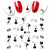 AKOAK 12 Sheets Cute Cat Pattern Watermark Designs Nail Art Stickers Water Transfer Decals Beauty Nails for Nail Art Design
