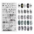 MRFOX 5 Pcs Nail Plates Stamping Set Marbled Punk Spider Web Heart Star Theme Leaf Nail Art DIY Stamping Template