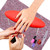 EBANKU Shiny Nail Art Table Mat, Foldable Nail Art Hand Pad Salon Practice Cushion Pad Portable Nail Art Manicure Tool