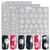 SILPECWEE 8 Sheets Self Adhesive Nail Stickers White Flower Star Heart 3D Nail Art Decals for DIY&Salon Nail Decoration Manicure Kit and 1Pc Tweezers