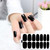 SILPECWEE 8 Sheets Nail Polish Strips Solid Color Nail Wraps Adhesive Nail Polish Stickers for Women Stick on Nails Gel Nail Strips with 1pc Nail Fil