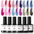 MODELONES Mood Gel Nail Polish Set Temperature Color Changing Gel Colors Collection Red Blue Glitter Gel Polish Soak Off 6 Colors Christmas Gifts New