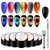 MEET ACROSS 9D Cat Eye Gel Nail Polish Set Chameleon Magnetic Gel Soak Off UV LED 7 Color Gel with Magnet Stick and Brush