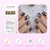 Coolnail Dark Smoky Gray Reflective Mirror Metal Plating False French Acrylic Nail Tips Punk Metallic Square Fake Nails With Glue Sticker