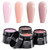 Gellen Builder Gel, Nail Extension UV Nail Gel Set Acrylic Nail Gel Kit, Easy DIY Home Gel Manicure - Pink Nudes Peach 4 Colors Hard Gel Builder 15ml
