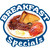Breakfast Specials 16" Concession Decal Sign cart Trailer Stand Sticker Equipment