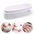 ABS Durable Easy French Dip Tray Dipping Powder Container Dual Use for Short Extended Nails Molding for White Pink Smile Line Pack of 1, HJ-NAT117