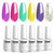 Vishine Soak Off UV LED Gel Nail Polish Set Blue Glitter Colors, 8ml each Nail Gel Manicure Kit