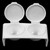 1 Piece Double Cup Nail Art Cup Bowl Acrylic Liquid Powder Dappen Dish Liquid Powder Dappen Container Holder for Nail Art Tools