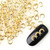 AKOAK 100 Count/Pack 3D Glitter Charm Nail Art Decoration Studs Japanese Rivet Style Mini Gold Alloy Moon Design Nail Supplies