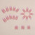 Hkanlre Bling Coffin Press on Nails Fake Nails Tips Full Cover Medium False Gradient Nails for Women and Girls 24PCS (Coffin pink)