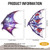 Celavoy Fantasy Gothic Bat Bookmark - 2 Pcs Unique Wings Stained Glass Bookmarks with Flower Starry Sky for Women Readers Books Page Mark Office Scho