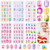 144 Pieces Press on Nails Grils, Thrilez Children Fake Artificial False Nail Tips Pre Glue Full Cover Short Acrylic Nails for Girls Kids Nail Art Dec