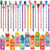 Teling 80 Pcs Scented Bookmarks and Smelly Pencils with Cute Toppers Set Fun Pencils Fruit Food Theme Scratch and Sniff Bookmarks Cartoon Pen Toppers