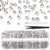 CCINEE Clear Flatback Rhinestone,8 Mixed Size Crystal Rhinestone with Tweezer and Picking Pen for Nail Craft,2500PCS