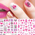 6 Sheets Breast Cancer Nail Art Stickers 3D Self-Adhesive Nail Decals Pink Ribbon Nail Stickers Heart Breast Cancer Awareness Nail Decoration for Wom
