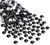 Jollin Glue Fix Crystal Flatback Rhinestones Glass Diamantes Gems for Crafting Nail Art Crafts Decorations Clothes Shoes 8.4mm (ss40 144pcs, Jet)