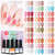 SAVILAND Jelly Gel Nail Polish Set, 30 Colors Translucent Nude Pink Transparent Nail Polish Set with 180 Sheer/Matte/Glossy Effects for Nail Salon DI