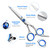 Hair Cutting Scissors Kits, 10 Pcs Stainless Steel Hairdressing Shears Set Professional Thinning Scissors For Barber/Salon/Home/Men/Women/Kids/Adults