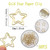 Funny Cute Paperclips Bookmarks Planner Clips?Gold Five Pointed Star Paper Clip,JruiZhp Star Shape 50pcs Metal Paper Clips with Clear Box for Fun Off