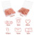 BTSFTOGET 210 Pcs Rose Gold Cute Paper Clips Assorted Sizes and Shapes of Heart, Love, Letter, Book and Coffee Cup Small Bookmark Clips for School Of