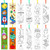 72Pcs Science Color Your Own Bookmarks for Kids Funny Chemistry lab Astronaut DIY Coloring Blank Book Marker for Teacher Student Classroom Reading Cl
