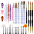 Artdone 31pcs Nail Art Brushes, Nail Art Tool Set, Dotting Tools, Dust Brush,Striping Brushes for Long Lines, Drawing Pen For Gel Polish Design suppl