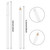6 Pieces White Nail Pencils 2-In-1 Nail Whitening Pencils with Cuticle Pusher for French Manicure Supplies