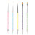 Nail Art Brushes 5 Pcs Double Ended Fine Nail Liner Brush Dotting Pen Nail Gel Polish Detail Drawing Tools