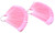 2 Sets 100 Tips Fan Shape Plastic Nail Art Tips Display Polish Board Display Practice Sticks with Metal Split Ring Holder (Pink)
