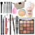 YBUETE Makeup Set Full Kit for Girls Teens Women, Makeup Present Set, Includes Eyeshadow, Foundation, counter stick, Powder, Eyebrow Pencil, Eyeliner