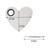 obmwang Stainless Steel Heart Shaped Makeup Palette Spatula - Makeup Artist Makeup Enthusiast Tools for Blending Cosmetic Foundation Shades