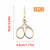 Wuyituart 2 Pcs 3.6 Inch Mini Sewing Scissors Small Needlepoint Embroidery Scissors Thread Snips with Leather Cover, Gold+Rainbow