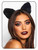 Catery Black Cat Ears Headband Halloween Fuzzy Cat Ears for Women