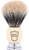 Parker Pure Badger Shaving Brush with Faux Ivory & Chrome Handle + Stand | 22mm Knot for Rich Lather | Handcrafted Shaving Tool for Cream or Soap | C