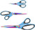 Uaugulft Scissors, Sharp Titanium Coating Blades, Soft Grip Handle, Multi-Purpose Scissors Set of 3 Suitable for Families, Office, and School Use, Pu