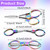 ElevateTech 3Pcs Mini Folding Scissors Stainless Steel Safety Foldable Pocket Travel Small Scissors All Purpose for Nurse Accessories Travel Office C
